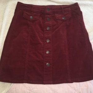 Maroon corduroy Mossimo skirt